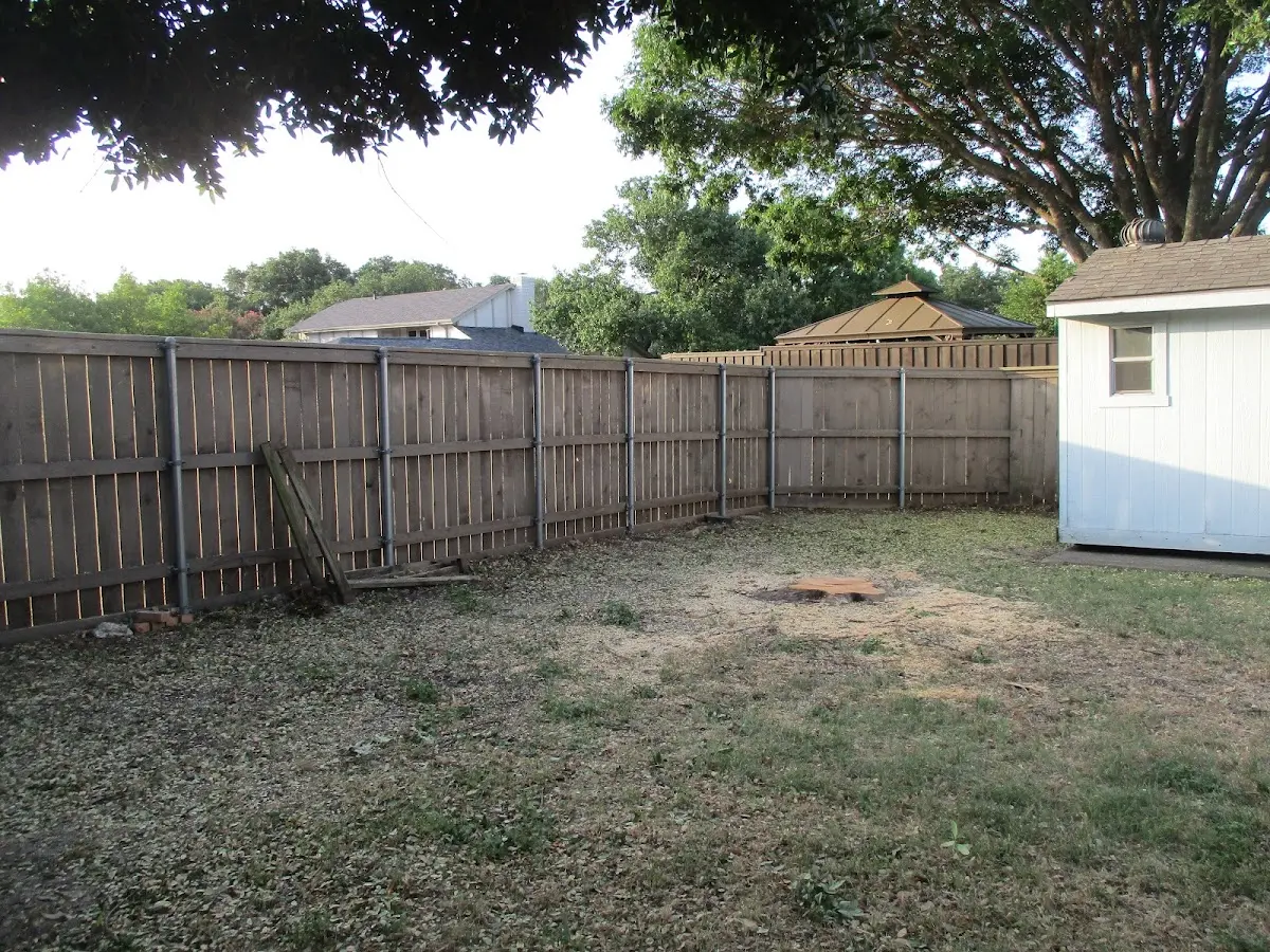 Cleared yard after professional tree removal in Crivitz